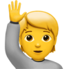 Emoji personne qui lève la main